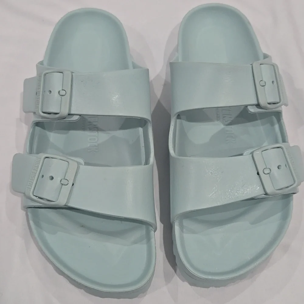 Birkenstock Arizona EVA Sandals Surf Green Size 39, Womens 8 Mens 6 - Picture 2 of 7